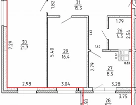 2-комнатная квартира, 75.3 м2 , 11 этаж, 4-й проезд, 8А - фото 1