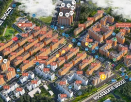 2-комнатная квартира, 57.98 м2 , 17 этаж, пос Мехзавод квартал 1й - фото 1