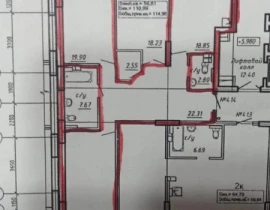 3-комнатная квартира, 111.5 м2 , 3 этаж, Петра Алабина, 2 - фото 19