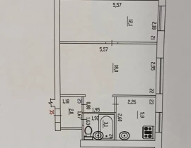 2-комнатная квартира, 42 м2 , 1 этаж, Сердобская ул, 9 - фото 6