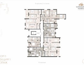 3-комнатная квартира, 104.23 м2 , 3 этаж, 9-я просека 2 линия - фото 2