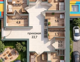 3-комнатная квартира, 104 м2 , 5 этаж, 4-й проезд, 67Б - фото 2
