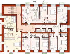 1-комнатная квартира, 70.7 м2 , 4 этаж, Галактионовская, 11 - фото 1