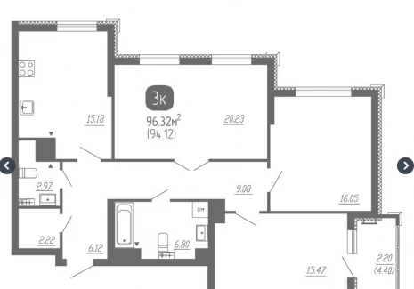 3-комнатная квартира - Советской Армии ул, 47 / ЖК СОВА - фото 1