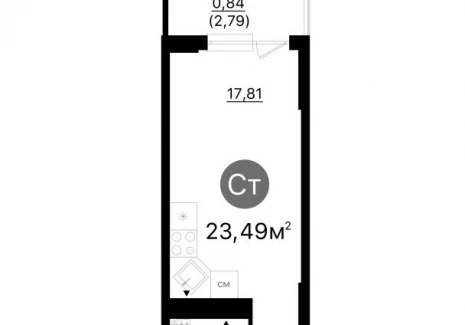 Квартира студия -  проспект Кирова, 71 / ЖК Старт - 2 - фото 1