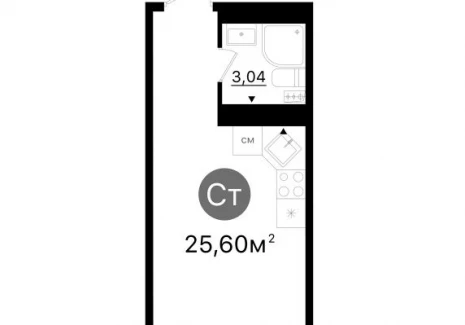 Квартира студия -  проспект Кирова, 71 / ЖК Старт - 2 - фото 1