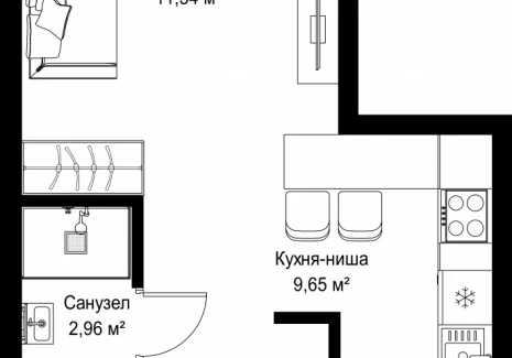 1-комнатная квартира - 3-й Силикатный проезд, 10 / ЖК Джойс - фото 1