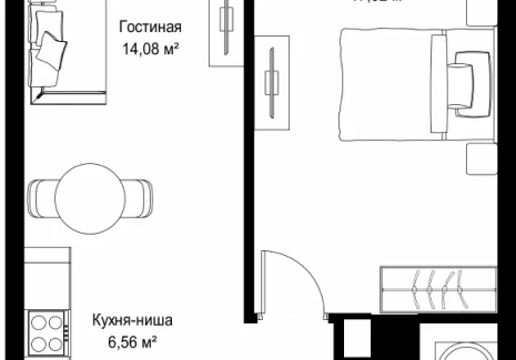 1-комнатная квартира - 3-й Силикатный проезд, 10 / ЖК Джойс - фото 1