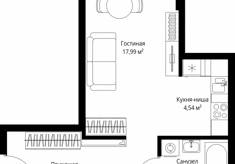 1-комнатная квартира - 3-й Силикатный проезд, 10 / ЖК Джойс - фото 1