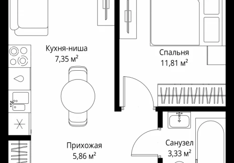 1-комнатная квартира - 3-й Силикатный проезд, 10 / ЖК Джойс - фото 1