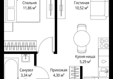 1-комнатная квартира - 3-й Силикатный проезд, 10 / ЖК Джойс - фото 1
