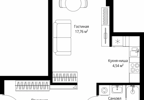 1-комнатная квартира - 3-й Силикатный проезд, 10 / ЖК Джойс - фото 1