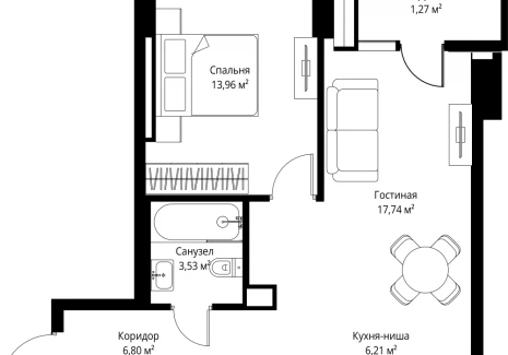 1-комнатная квартира - 3-й Силикатный проезд, 10 / ЖК Джойс - фото 1