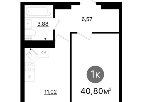 1-комнатная квартира -  проспект Кирова, 71 / ЖК Старт - 2 - фото 1