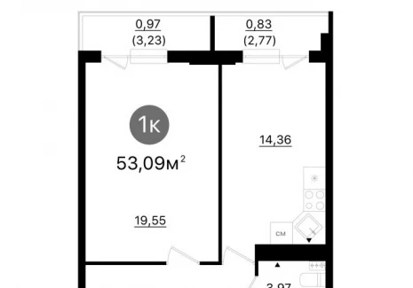 1-комнатная квартира -  проспект Кирова, 71 / ЖК Старт - 2 - фото 1