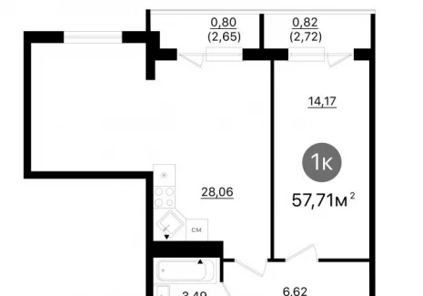 1-комнатная квартира -  проспект Кирова, 71 / ЖК Старт - 2 - фото 1