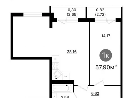 1-комнатная квартира -  проспект Кирова, 71 / ЖК Старт - 2 - фото 1