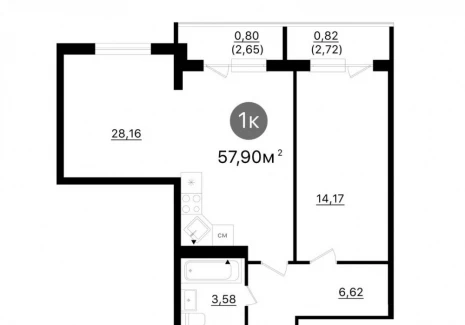 1-комнатная квартира -  проспект Кирова, 71 / ЖК Старт - 2 - фото 1