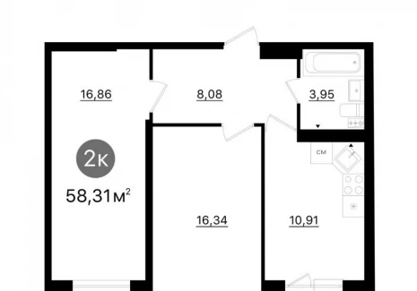 2-комнатная квартира -  проспект Кирова, 71 / ЖК Старт - 2 - фото 1