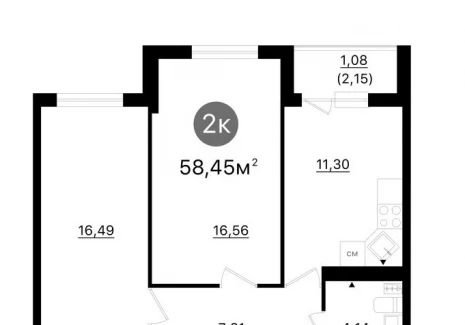2-комнатная квартира -  проспект Кирова, 71 / ЖК Старт - 2 - фото 1