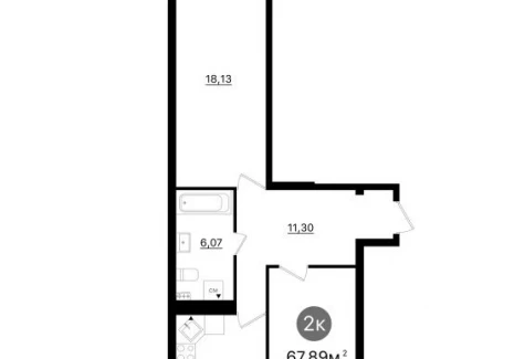 2-комнатная квартира -  проспект Кирова, 71 / ЖК Старт - 2 - фото 1