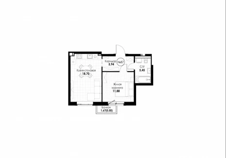 1-комнатная квартира - 11 квартал / ЖК Новатор - фото 1