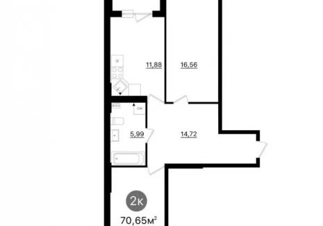 2-комнатная квартира -  проспект Кирова, 71 / ЖК Старт - 2 - фото 1