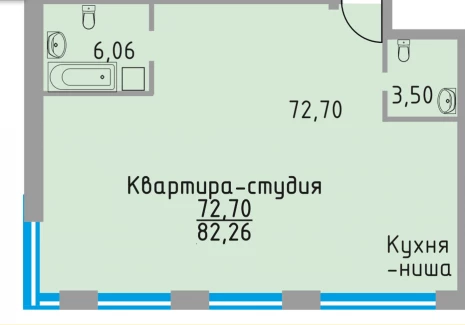 2-комнатная квартира - Ново-Садовая ул, 120-122 / ЖК ВЫСОТА - фото 1