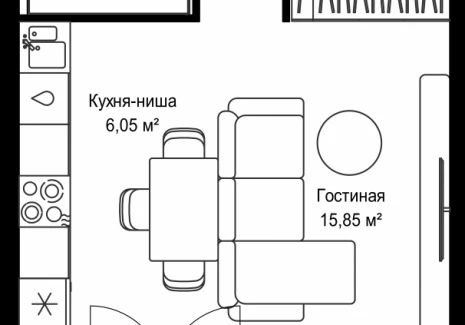 1-комнатная квартира - Дмитровское шоссе, 87 / ЖК Селигер Сити - фото 1