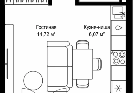 1-комнатная квартира - Дмитровское шоссе, 87 / ЖК Селигер Сити - фото 1