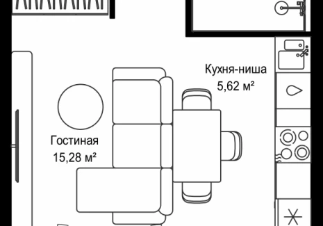 1-комнатная квартира - Дмитровское шоссе, 87 / ЖК Селигер Сити - фото 1
