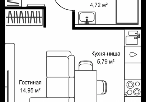 1-комнатная квартира - Дмитровское шоссе, 87 / ЖК Селигер Сити - фото 1