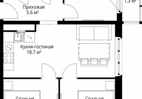 3-комнатная квартира - квартал Центральный, 9 / ЖК У реки. Эко Видное 2.0 - фото 1