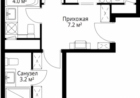 2-комнатная квартира - квартал Центральный, 9 / ЖК У реки. Эко Видное 2.0 - фото 1
