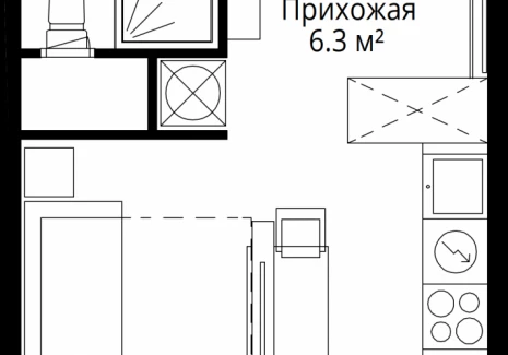 1-комнатная квартира - квартал Центральный, 9 / ЖК У реки. Эко Видное 2.0 - фото 1