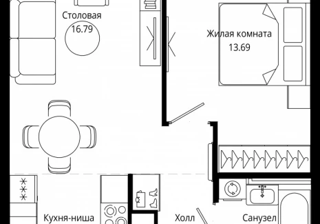 1-комнатная квартира - 4-я улица Марьиной Рощи, 10 / ЖК Мод - фото 1