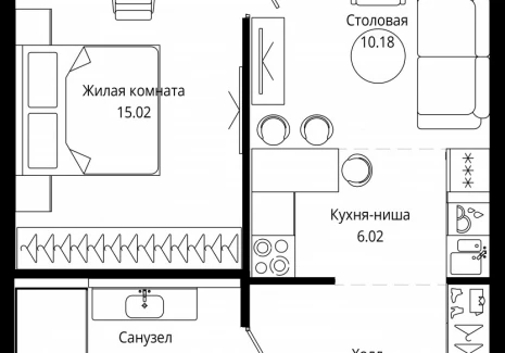 1-комнатная квартира - 4-я улица Марьиной Рощи, 10 / ЖК Мод - фото 1