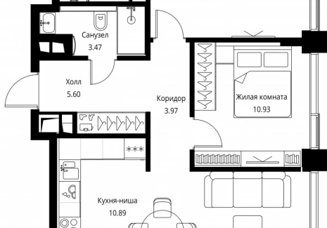 2-комнатная квартира - Волоколамское шоссе, 95с2 / ЖК Сити Бэй - фото 1