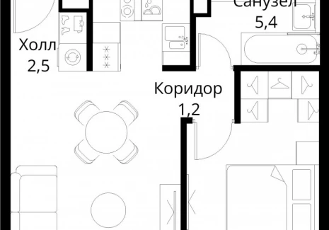 1-комнатная квартира - Волоколамское шоссе, 95/2 / ЖК Сити Бэй - фото 1
