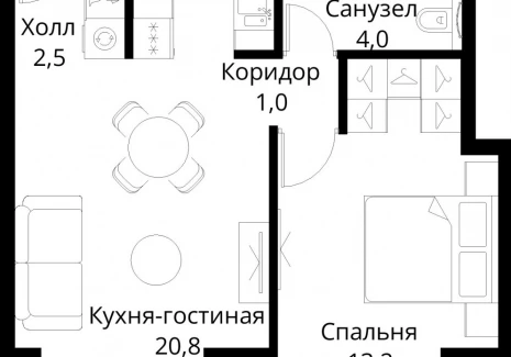1-комнатная квартира - Волоколамское шоссе, 95/2 / ЖК Сити Бэй - фото 1