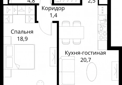 1-комнатная квартира - Волоколамское шоссе, 95/2 / ЖК Сити Бэй - фото 1