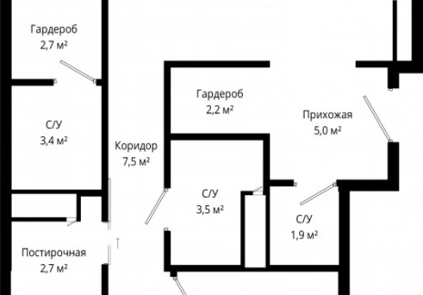 3-комнатная квартира - Волоколамское шоссе, 95/2 / ЖК Сити Бэй - фото 1