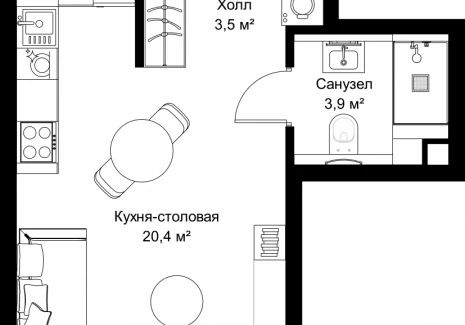 1-комнатная квартира - ул. Верейская, 29/32Д / ЖК СЕТ - фото 1