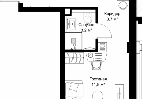 1-комнатная квартира - ул. Верейская, 29/32Д / ЖК СЕТ - фото 1
