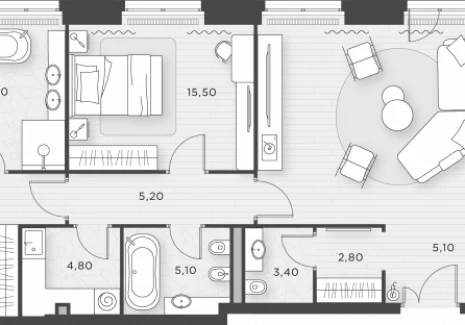 2-комнатная квартира - Староваганьковский пер., 17 / ЖК Кло 17 - фото 1