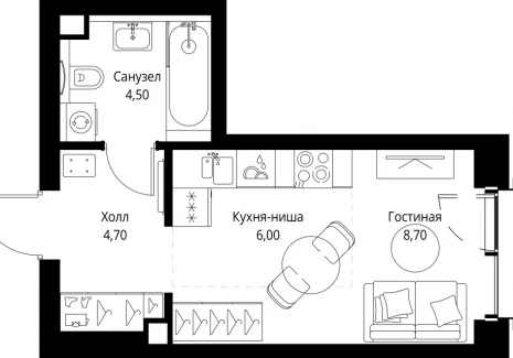 1-комнатная квартира - ул. Верейская, 29/32Д / ЖК СЕТ - фото 1