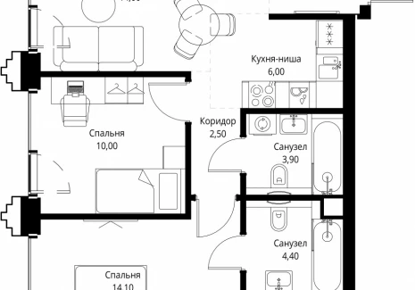 2-комнатная квартира - ул. Верейская, 29/32Д / ЖК СЕТ - фото 1