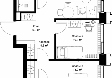 2-комнатная квартира - ул. Верейская, 29/32Д / ЖК СЕТ - фото 1