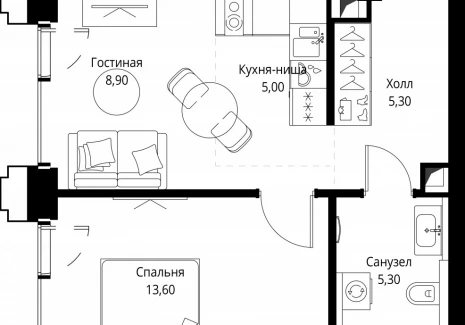 1-комнатная квартира - ул. Верейская, 29/32Д / ЖК СЕТ - фото 1