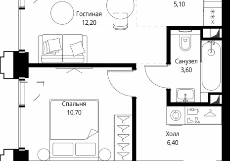 1-комнатная квартира - ул. Верейская, 29/32Д / ЖК СЕТ - фото 1